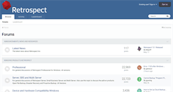 Desktop Screenshot of forums.retrospect.com
