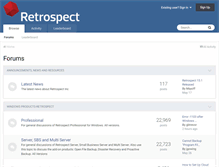 Tablet Screenshot of forums.retrospect.com